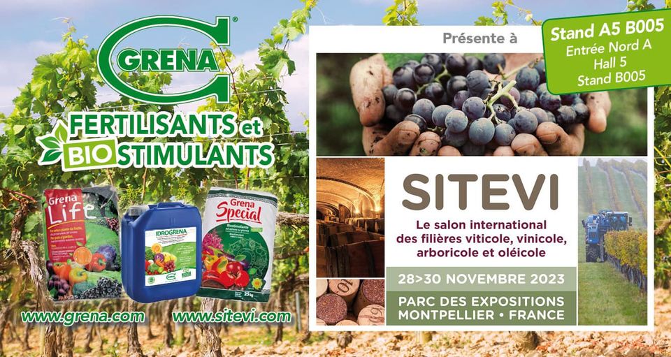 Grena srl présente à #SITEVI 2023 Rejoigniez nous du 28 au