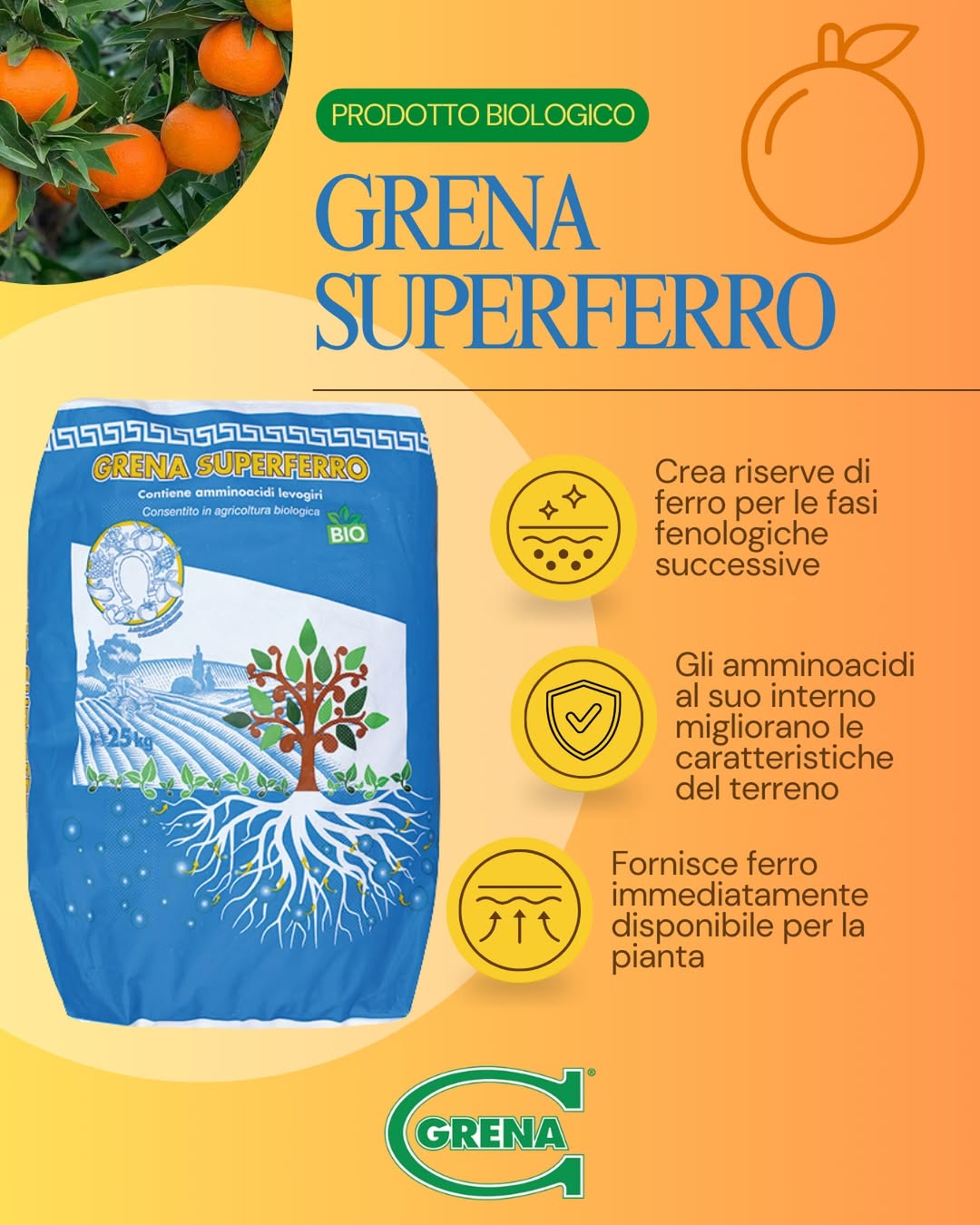 grena superferro especialmente indicado para mejorar la estructura del suelo...