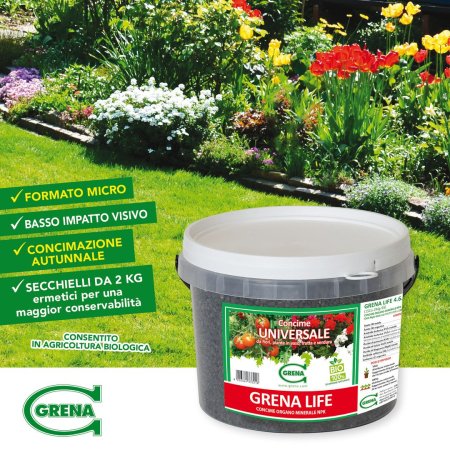 Novità per il giardinaggio! Il concime organo-minerale GRENA LIFE da
